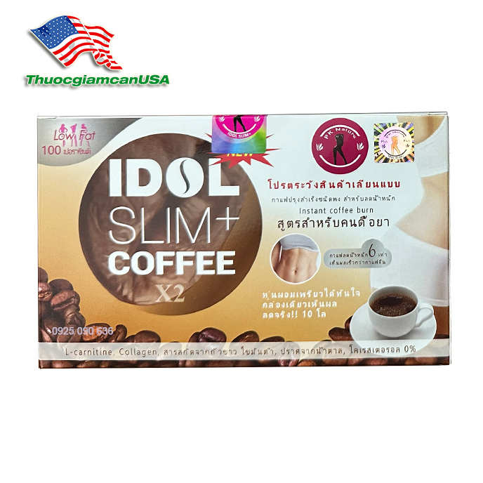 Cà phê giảm cân Thái Lan I DOL SLIM+ COFFEE X2 Plus Thái Lan chính hãng PK Nature_1-1