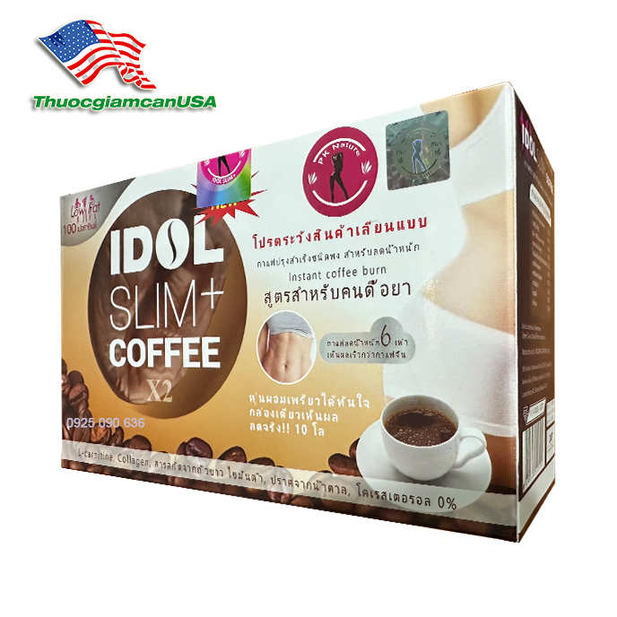 Cà phê giảm cân Thái Lan I DOL SLIM+ COFFEE X2 Plus Thái Lan chính hãng PK Nature_2-2